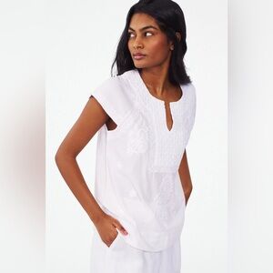 Roller Rabbit faith top size large in white